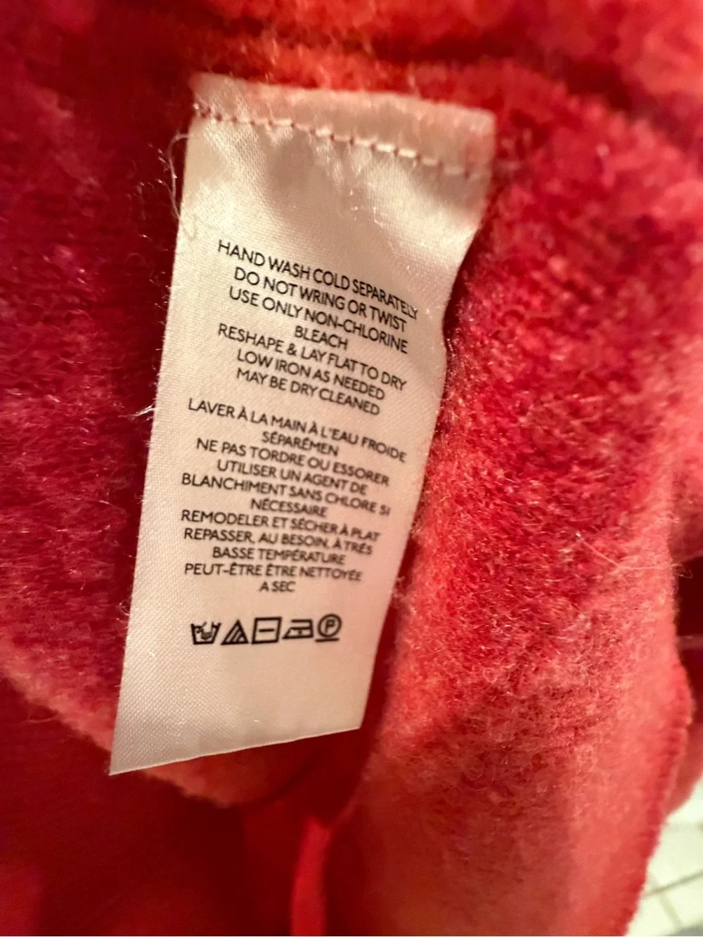 XS fits small oversized free people school boy cashmere cardigan v-neck red